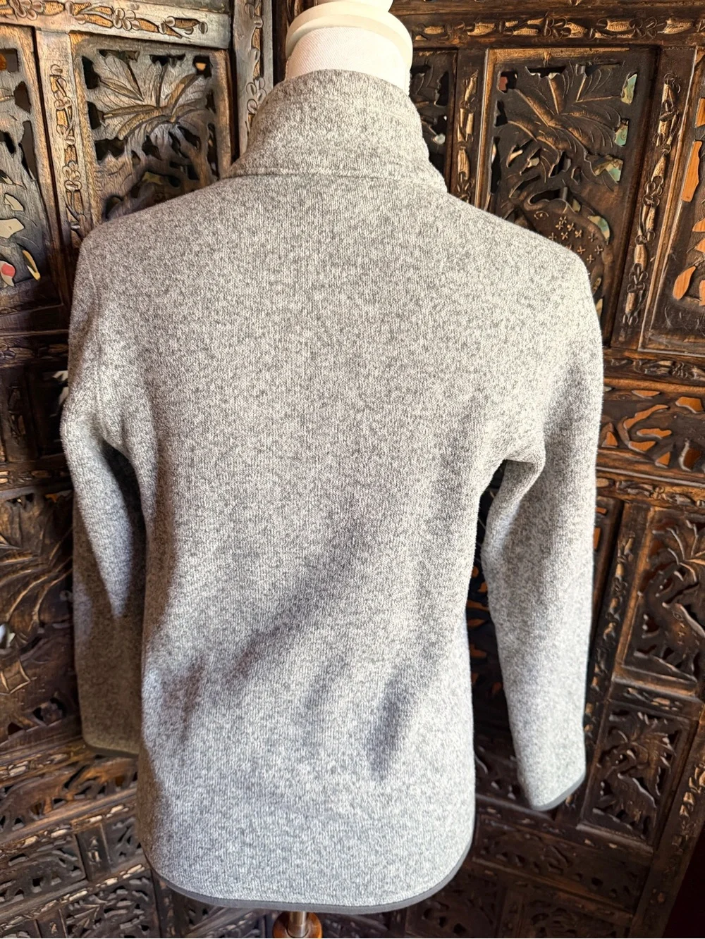 Patagonia Youth Light Heather Gray Full-Zip Fleece Jacket New